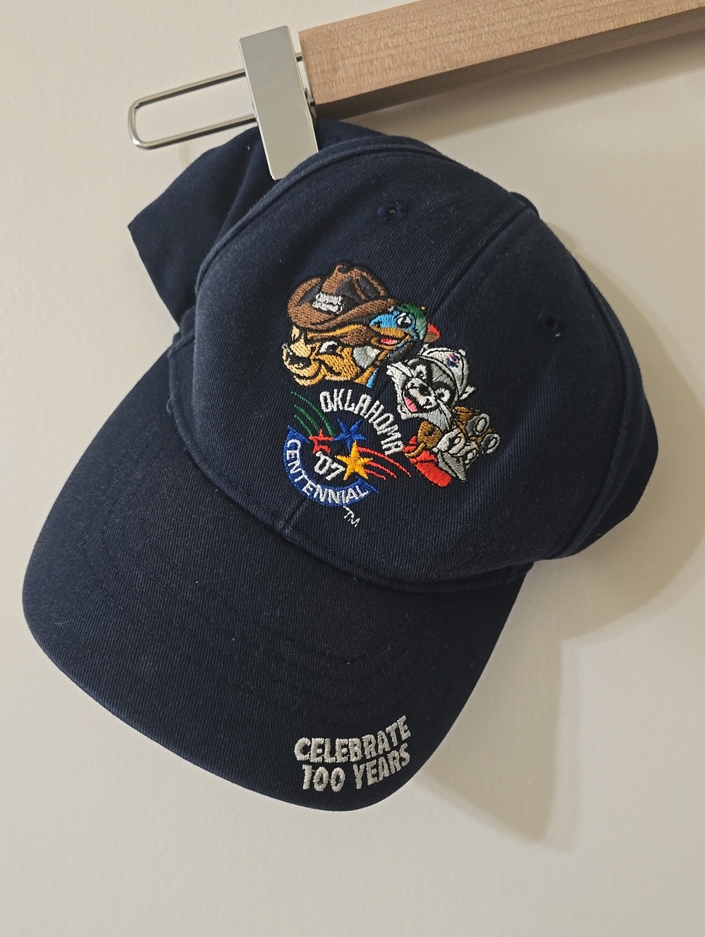 Oklahoma Centennial Kids Navy Baseball Cap - Celebrate 100 Years